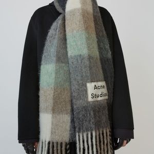 Acne Studios Scarf Grey Beige Soft Blanket Scarf